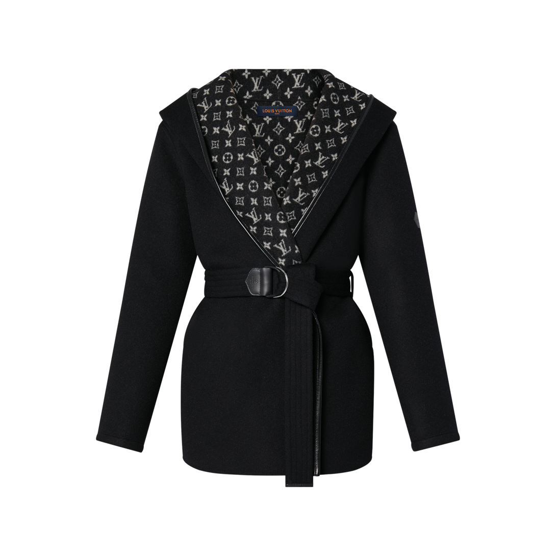 LOUIS　VUITTON　ルイ・ヴィトン　ウール　シルク混　ショートコート Belted Short Wrap Pea Coat - Ready-to-Wear | LOUIS VUITTON